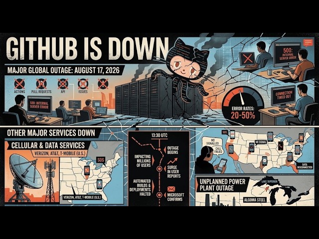 GitHub Is DOWN Again?! 😱 #Shorts #GitHubDown #CodingLife