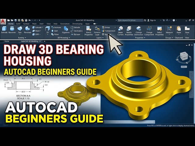 Autocad Mechanical Modeling and Visualization#autocad 3d drawing for beginners#autocad 3d 2026#tips