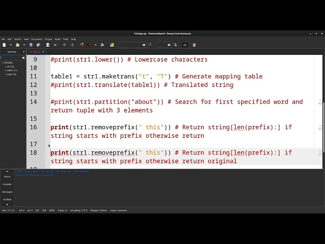 Manipulate Strings Part III Using Python