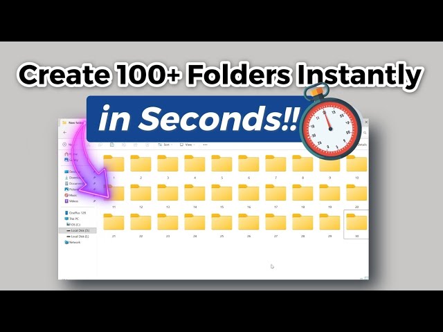 Create Multiple Folders at Once (3 Methods) Windows 10/11 | Batch File, CMD, Excel #Windows11
