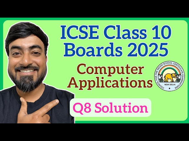 ICSE Class 10 Computer Applications 2025 Q8 | Full Java Coding & Explanation