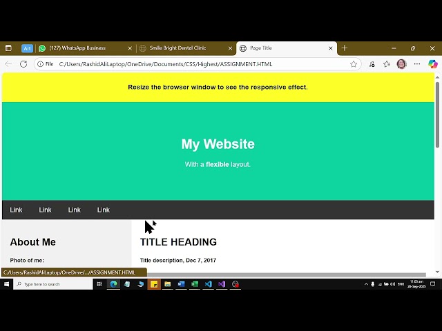 RESPONSIVE WEB LAYOUT ASSIGNMENT