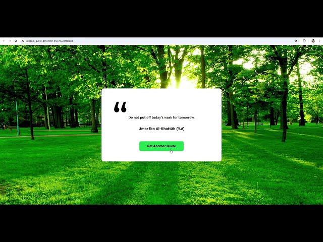 Random Quote Generator using HTML, CSS & JavaScript