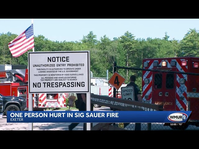 1 person hurt in Sig Sauer fire