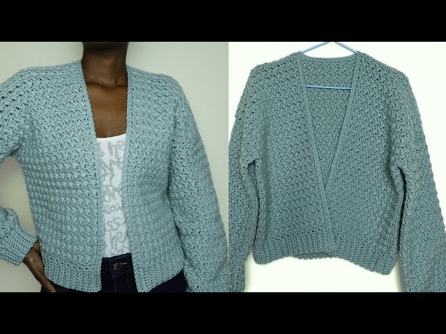 Easy Crochet Cardigan | Crochet Suzette Stitch Cardigan