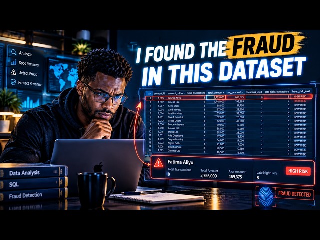 I Used SQL To Catch Fraud In A Financial Dataset | Full Step-by-Step Walkthrough | #livecode #fraud