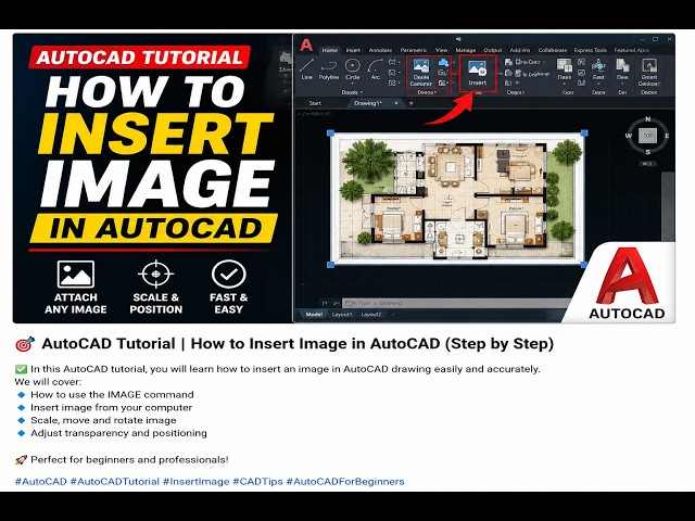AutoCAD Tutorial: How to Insert an Image in AutoCAD (Beginner's Guide)