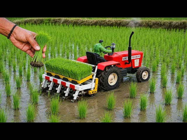 Most Creative Scientific Idea | DIY Mini Tractor Can Rotivator Real In Mud