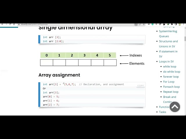 System Verilog Data types and Arrays