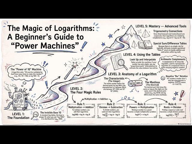 Learn Calculus from the Beginning:  Logarithms: Complements, Tables & Hidden Shortcuts