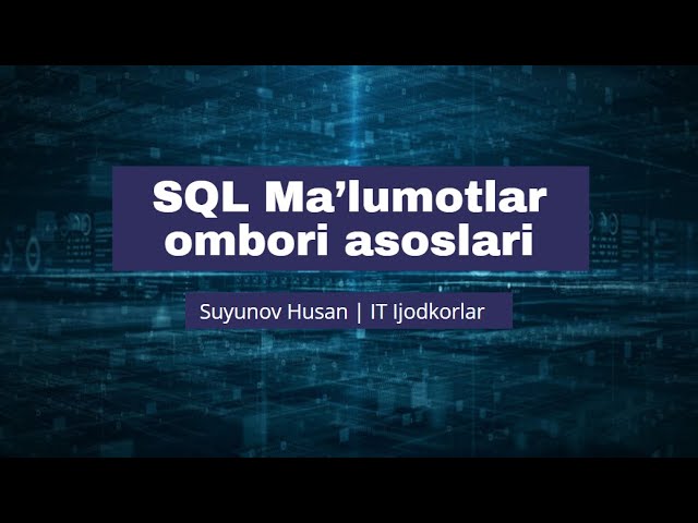 What is SQL? Why do you need a database? | 11 minutes about it