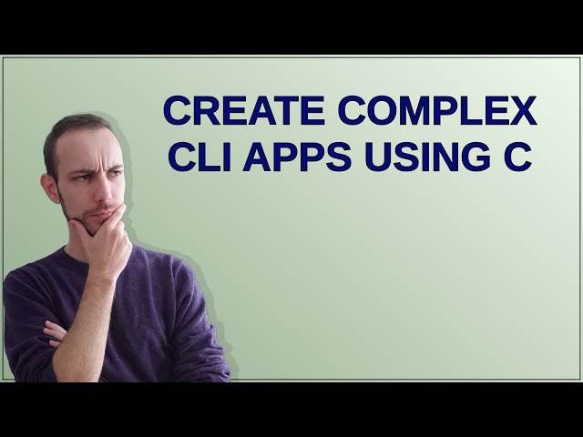 Create complex CLI apps using C