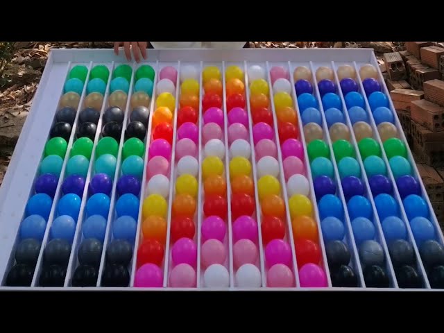 Giant Ball Sort Puzzle in Real Life 🌈 #colorballs #relaxing #colorsort #puzzlegame 