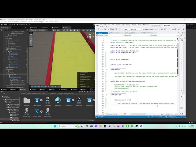 Part 78b Unity Enemy Health System + Bullet Damage & Progress Bar Tutorial 💥