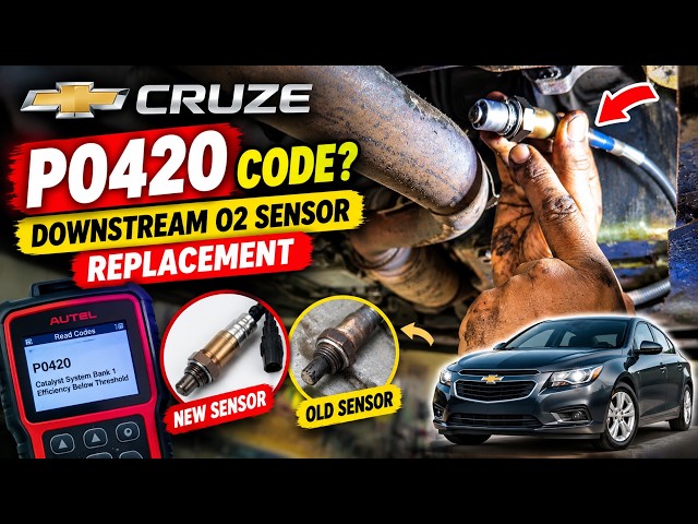 Chevrolet Cruze P0420 Code? 🔧 How to Replace Downstream O2 Sensor | Oxygen Sensor Replacement