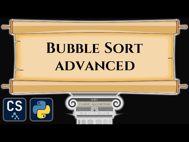 Bubble Sort advanced Algorithm Visualization | Step by Step Python Code Animation