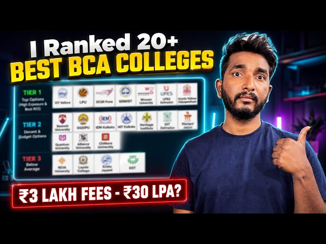 🔥 BCA Best Colleges in India | BCA Career Reality | Truth Behind College Placements