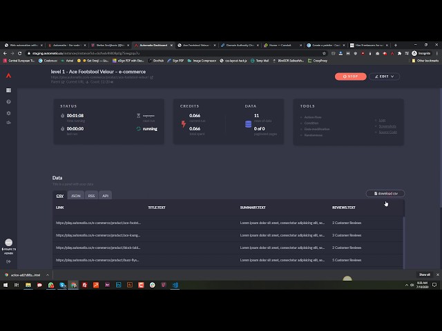 Automatio.co Demonstration - Powerful No-Code Web Automation / Scraping Tool