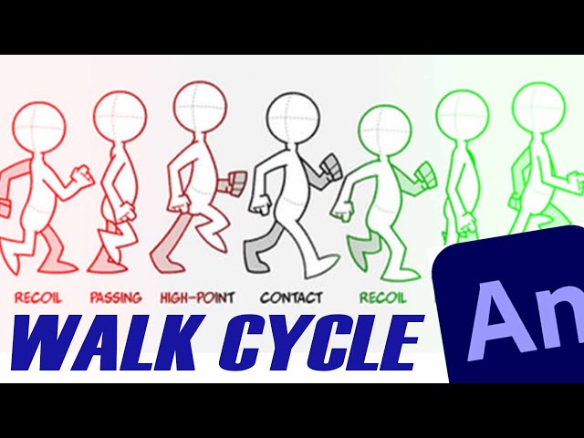 How to Animate a WALK CYCLE in Adobe Animate CC 2022