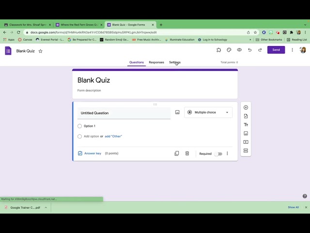 Google Classroom Quiz Assignments and Google Forms