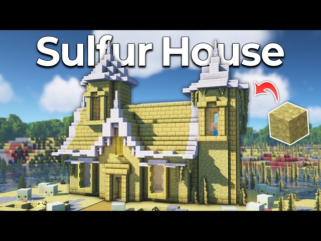 ⛏️ Minecraft :: How to build an Ultimate Sulfur House 💛🏠 [마인크래프트 유황으로 집짓기 건축강좌]