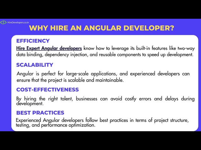 Why Hiring an Expert  Angular Developer