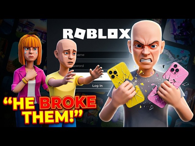 Classic Caillou Goes INSANE at Roblox and SMASHES All Devices | Grounded