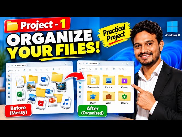 Project 1 | Organizing Files & Folders in Windows 11 | Practical Computer Project in Odia