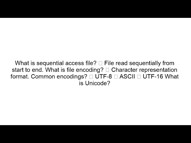 File Interview Questions and Answers (Beginner to Advanced)