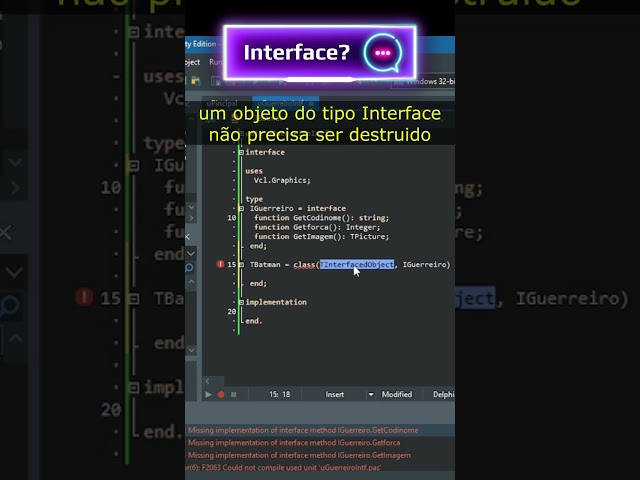 Não precisa de FREE #delphi #developer
