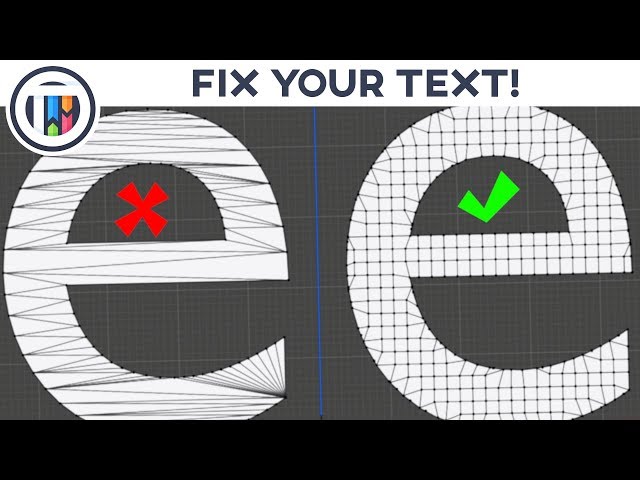 Blender 2.8 - How to fix your text (Cleaning MESSY vertices) | TutsByKai