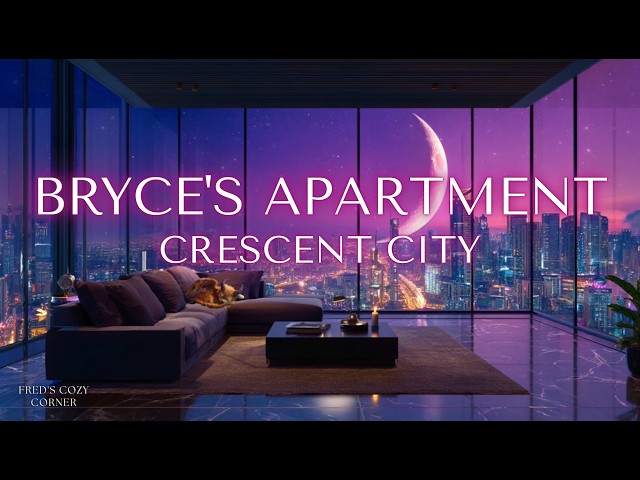 Crescent City Night Ambience | Bryce's Apartment 🌙 3 Hour Dark Urban Fantasy Music | Lunathion