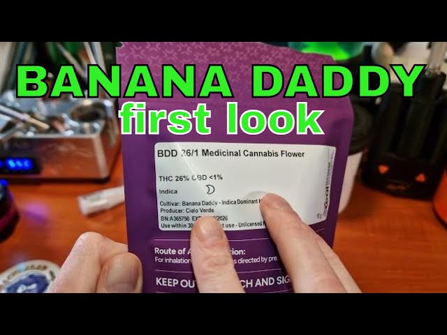 MEDICAL CANNABIS REVIEW Banana Daddy FIRST LOOK | 4C Labs PART 1