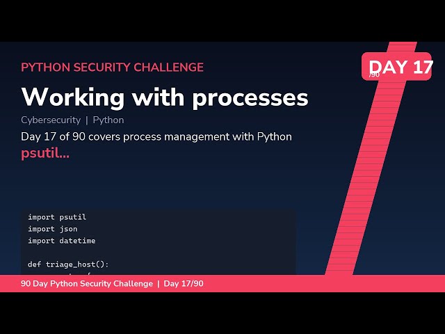 Working with Processes - Day 17/90 Python Security Challenge
