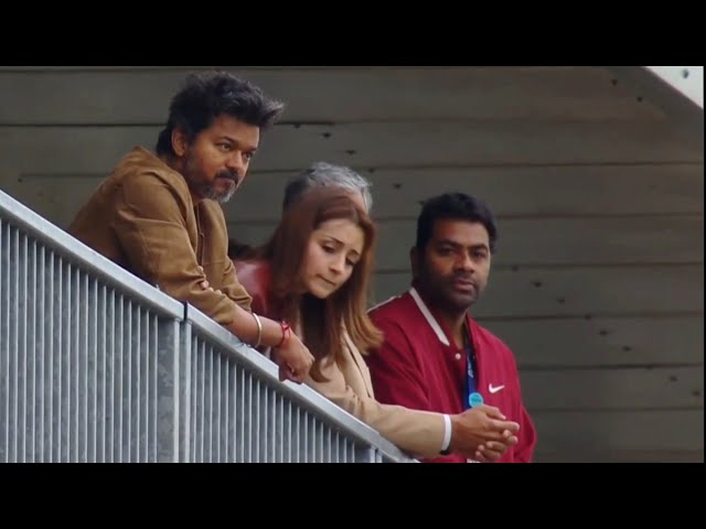 CM Vijay & Trisha Watching Ajith London Car Race ❤️ Ajith Kumar London Car Race 🔥
