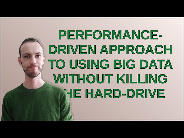 Mathematica: Performance-driven approach to using Big Data without killing the hard-drive