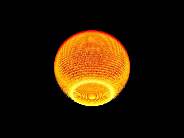 Glowing Sun Sorting Algorithm Visualization to Zone Out To  • 1 Million Elements