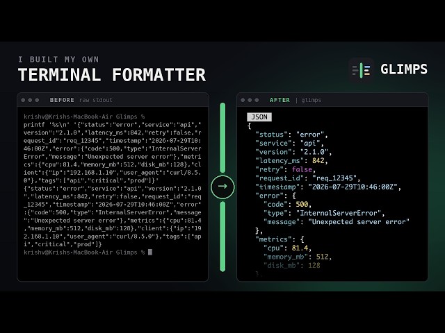 Meet GLIMPS — The Only Terminal Output Formatter You Need