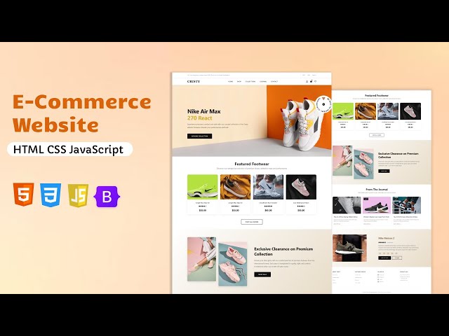 Responsive Shop E-Commerce Website Design | HTML, CSS & JavaScript | Free Source Code