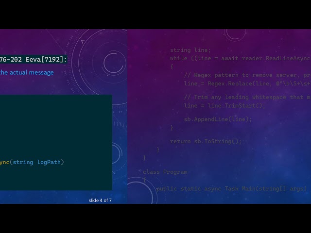 How to Remove Server, Process Names, and IDs from syslog Entries
