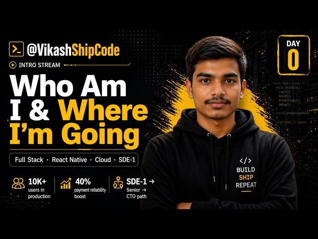 Who Am I & Where I'm Going — Full Stack Developer Introduction | @VikashShipCode