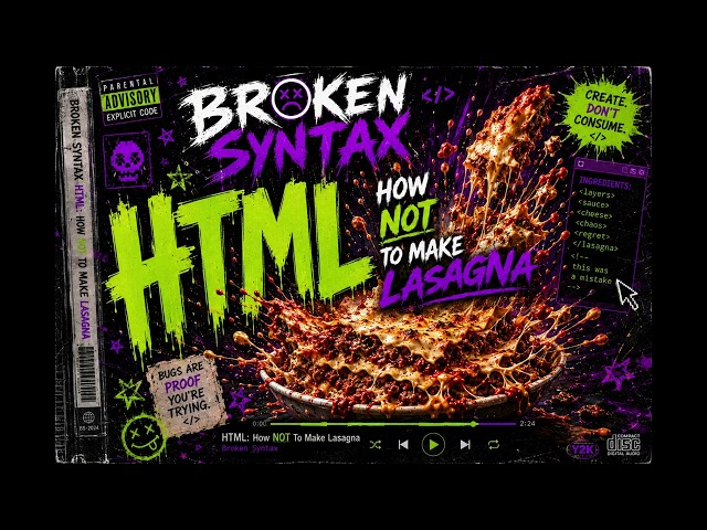 HTML: How NOT to Make Lasagna | A Coding Song for Kids — Broken Syntax