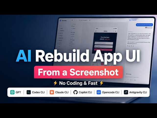 🚀 AI Rebuild App UI from a Screenshot with Codex CLI & GPT-5.5 | FluxBuilder App Builder