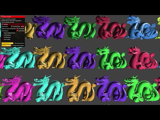 Vulkan GPU-Driven Rendering: Meshlets with Frustum & Cone Culling