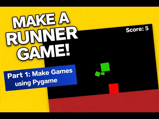Make Games Using Pygame! (Part 1) | Make a Runner Game #dinosaurgame #codingtutorial