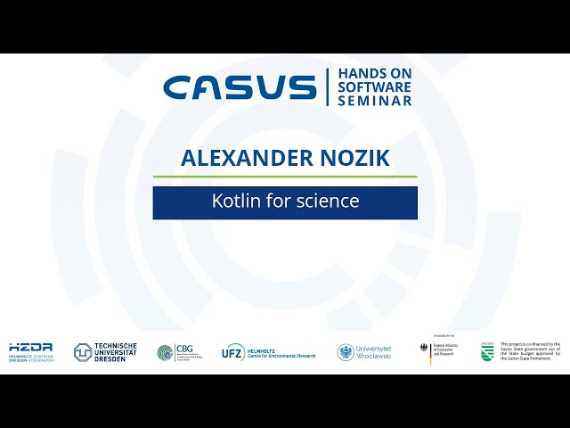 Hands on Software Seminar | Alexander Nozik | 2021.06.29