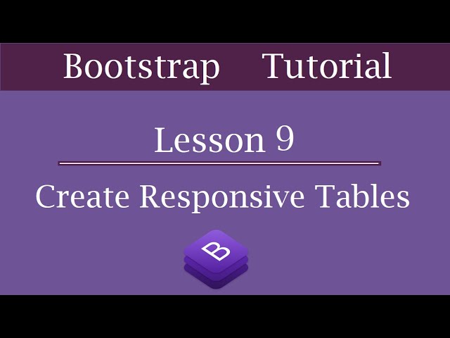Bootstrap Responsive Table | Bootstrap Tutorial for Beginners