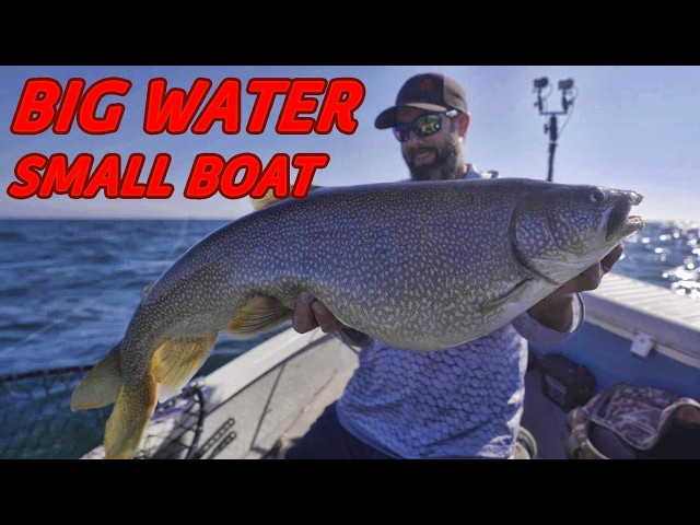 SALMON AND TROUT TROLLING ON LAKE MICHIGAN!! - Fishing Big Water in a Small Boat