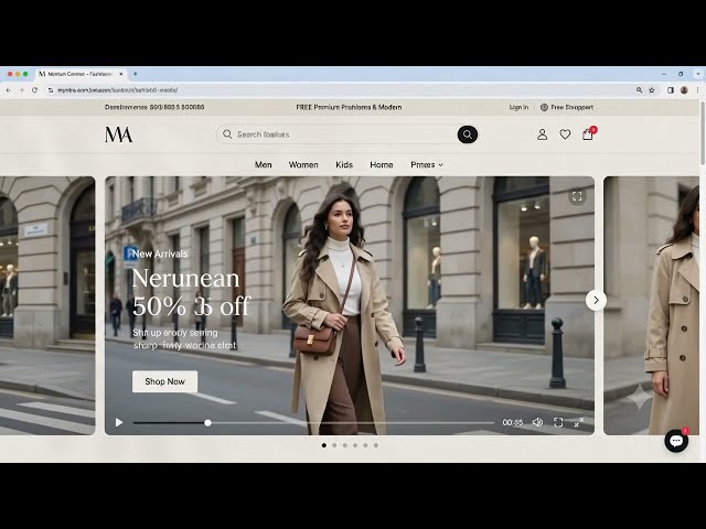 Re-designed Myntra & Amazon for a Luxury Clothing Brand!✨ #Shorts #webdesigns #ui-uxdesign #design