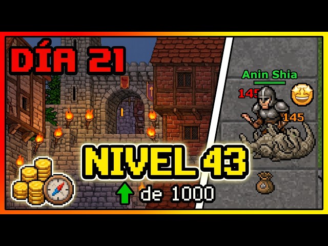 RETO: Nivel 1 a 1000 en Tibia jugando SOLO 1 hora al día | Día 21